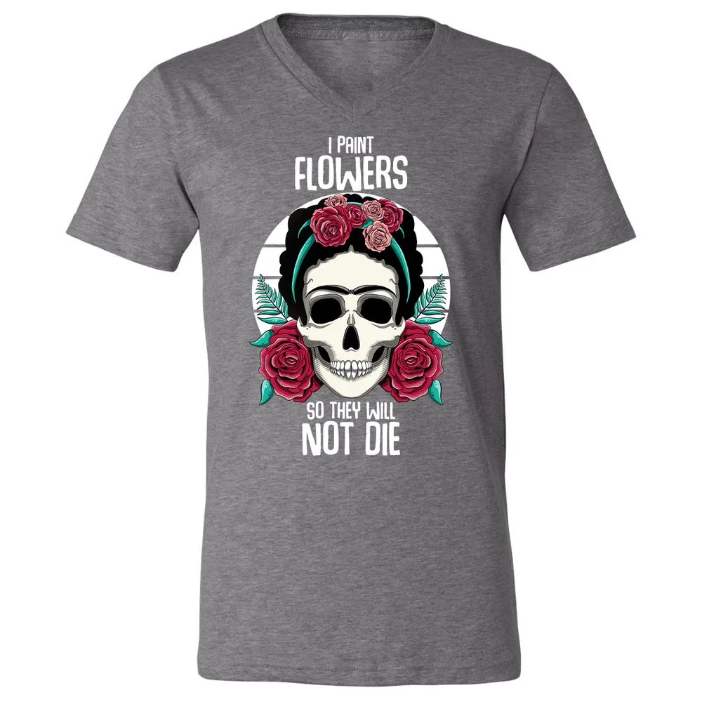 Unisex V-Neck T-Shirt - JXFCFX79 - Deep Heather - 13