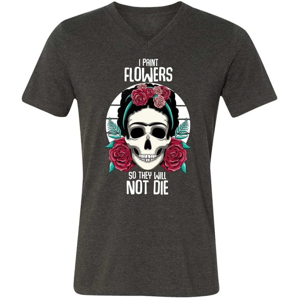 Unisex V-Neck T-Shirt - JXFCFX79 - Dark Grey Heather - 8