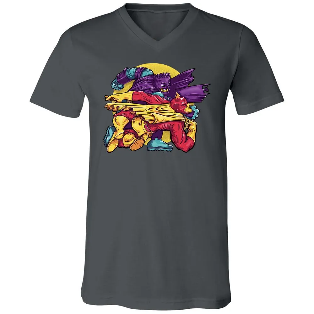 Unisex V-Neck T-Shirt - Y2S4BER6 - Asphalt - 12