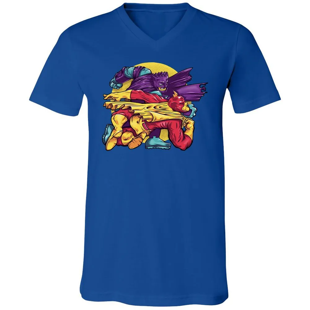 Unisex V-Neck T-Shirt - Y2S4BER6 - True Royal - 4