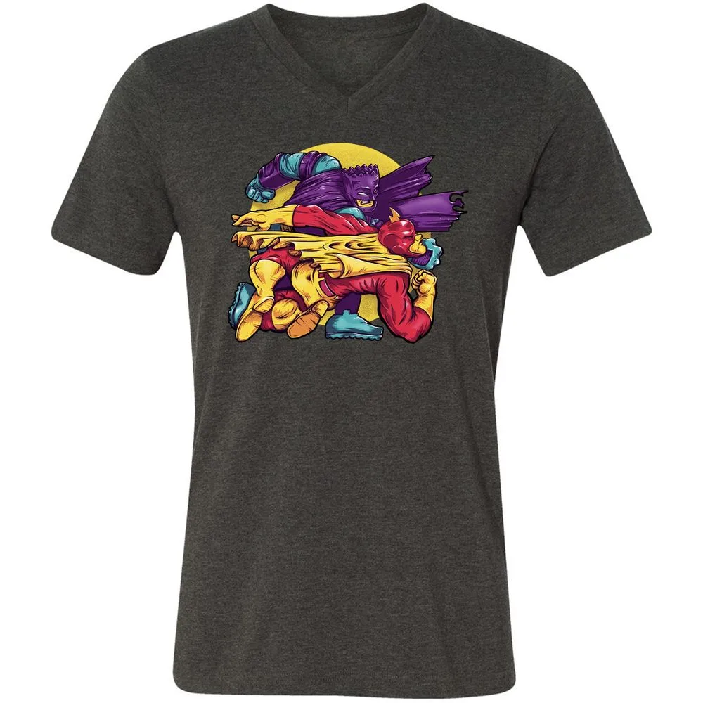 Unisex V-Neck T-Shirt - Y2S4BER6 - Dark Grey Heather - 8