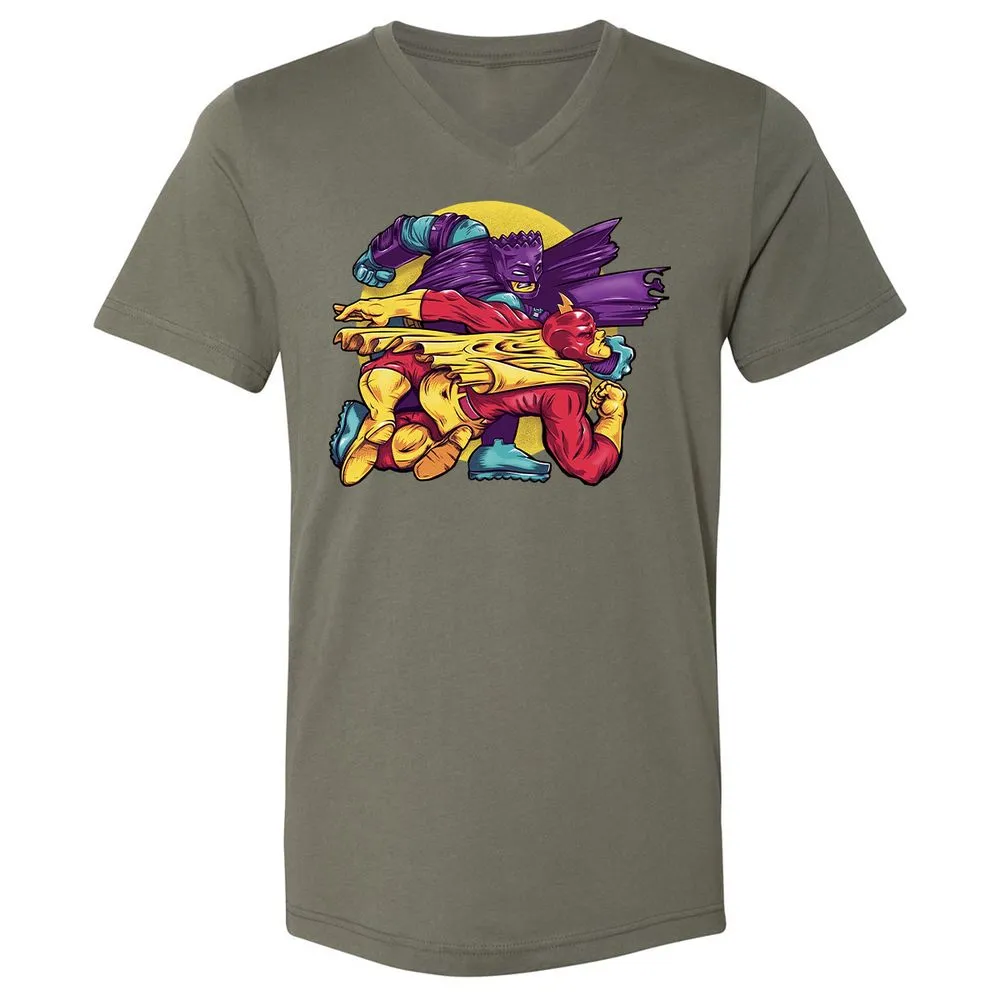 Unisex V-Neck T-Shirt - Y2S4BER6 - Military Green - 10