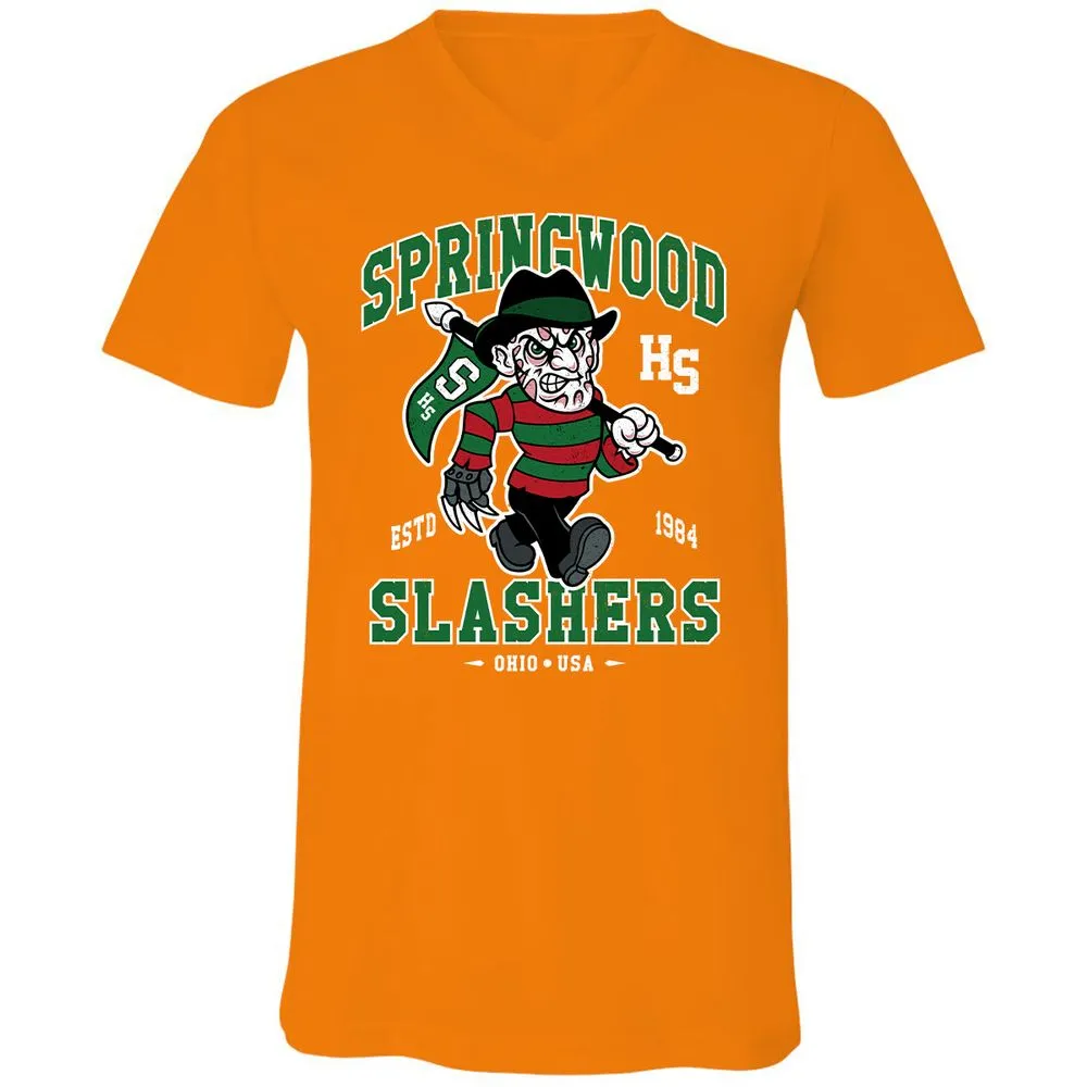 Unisex V-Neck T-Shirt - PNNKP9X3 - Orange - 11