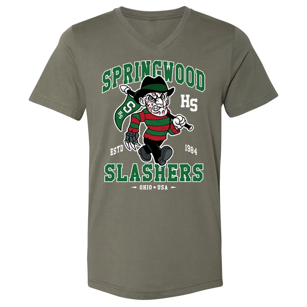 Unisex V-Neck T-Shirt - PNNKP9X3 - Military Green - 10
