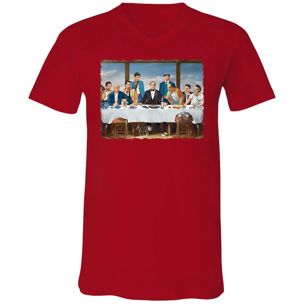 Unisex V-Neck T-Shirt - F6Y2ZLEL - Red - 3