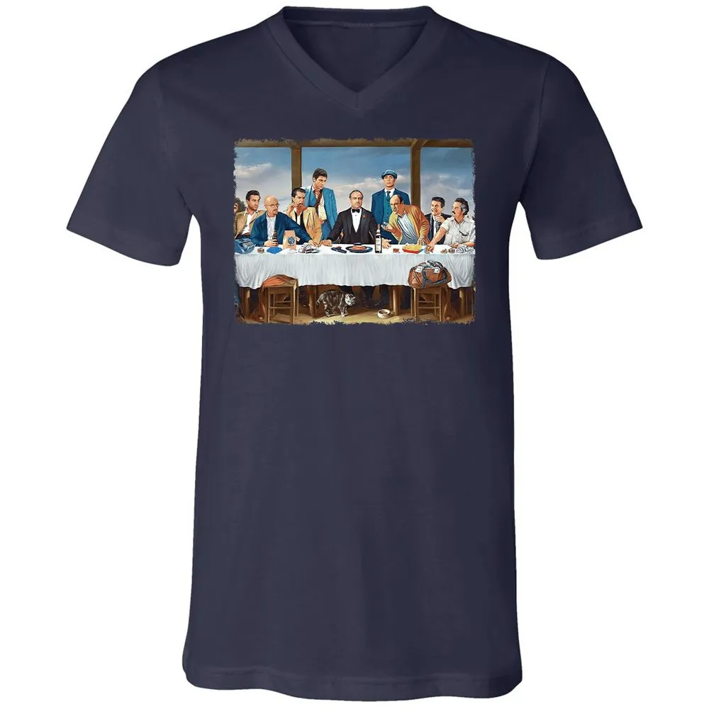 Unisex V-Neck T-Shirt - F6Y2ZLEL - Navy - 2