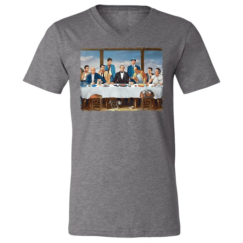 Unisex V-Neck T-Shirt - F6Y2ZLEL - Deep Heather - 13