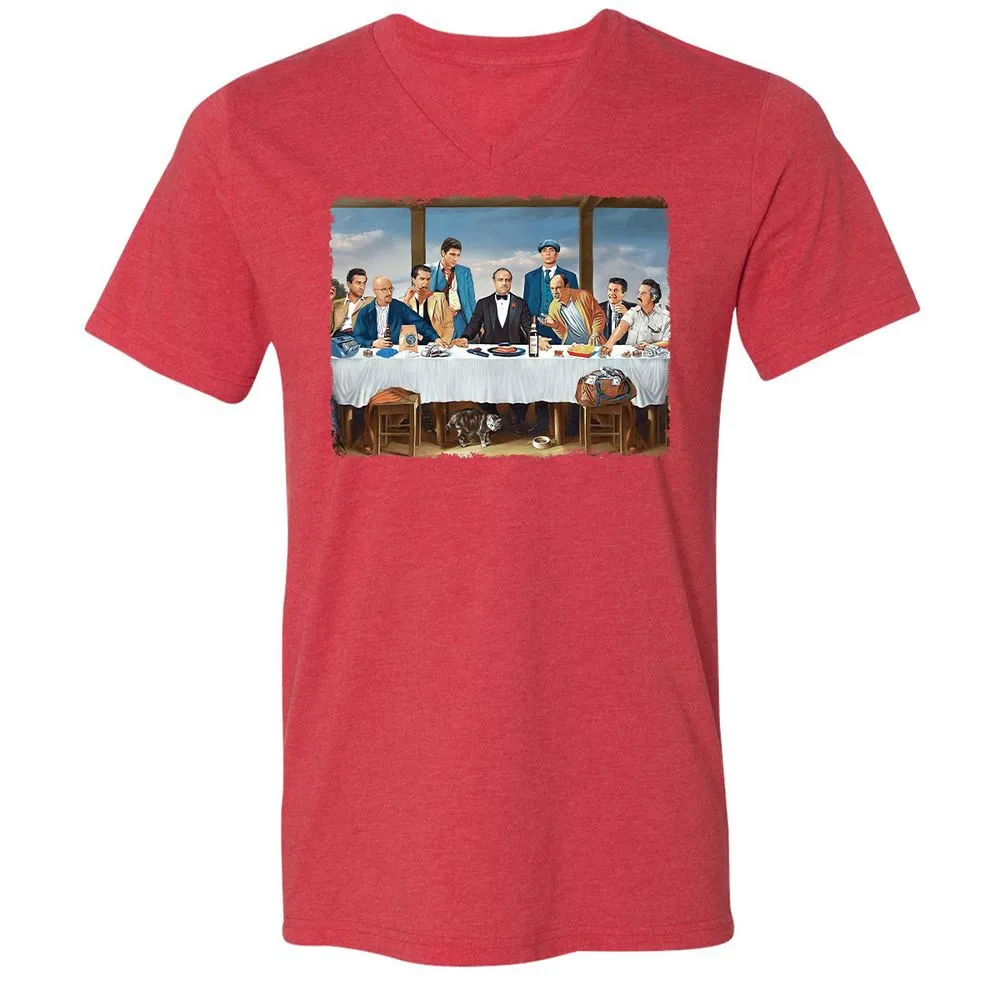 Unisex V-Neck T-Shirt - F6Y2ZLEL - Heather Red - 16