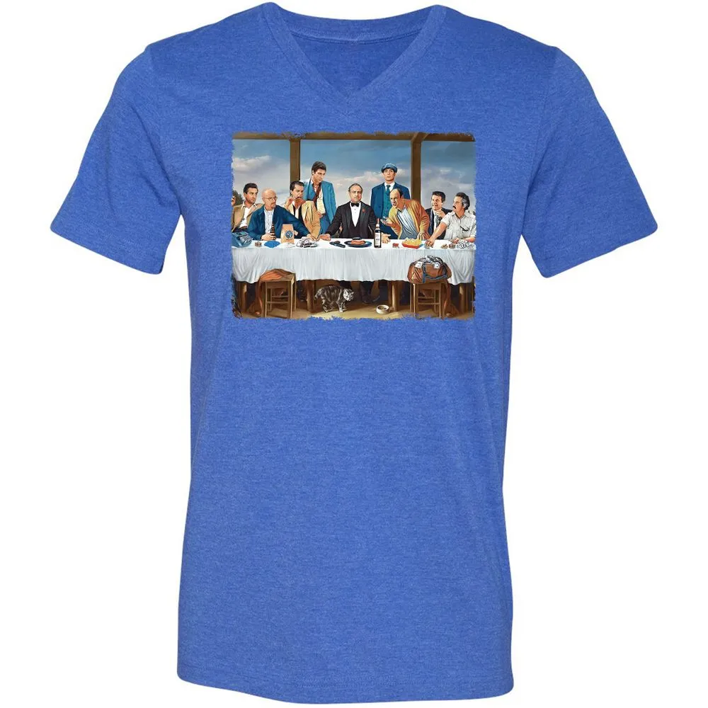 Unisex V-Neck T-Shirt - F6Y2ZLEL - Heather True Royal - 14