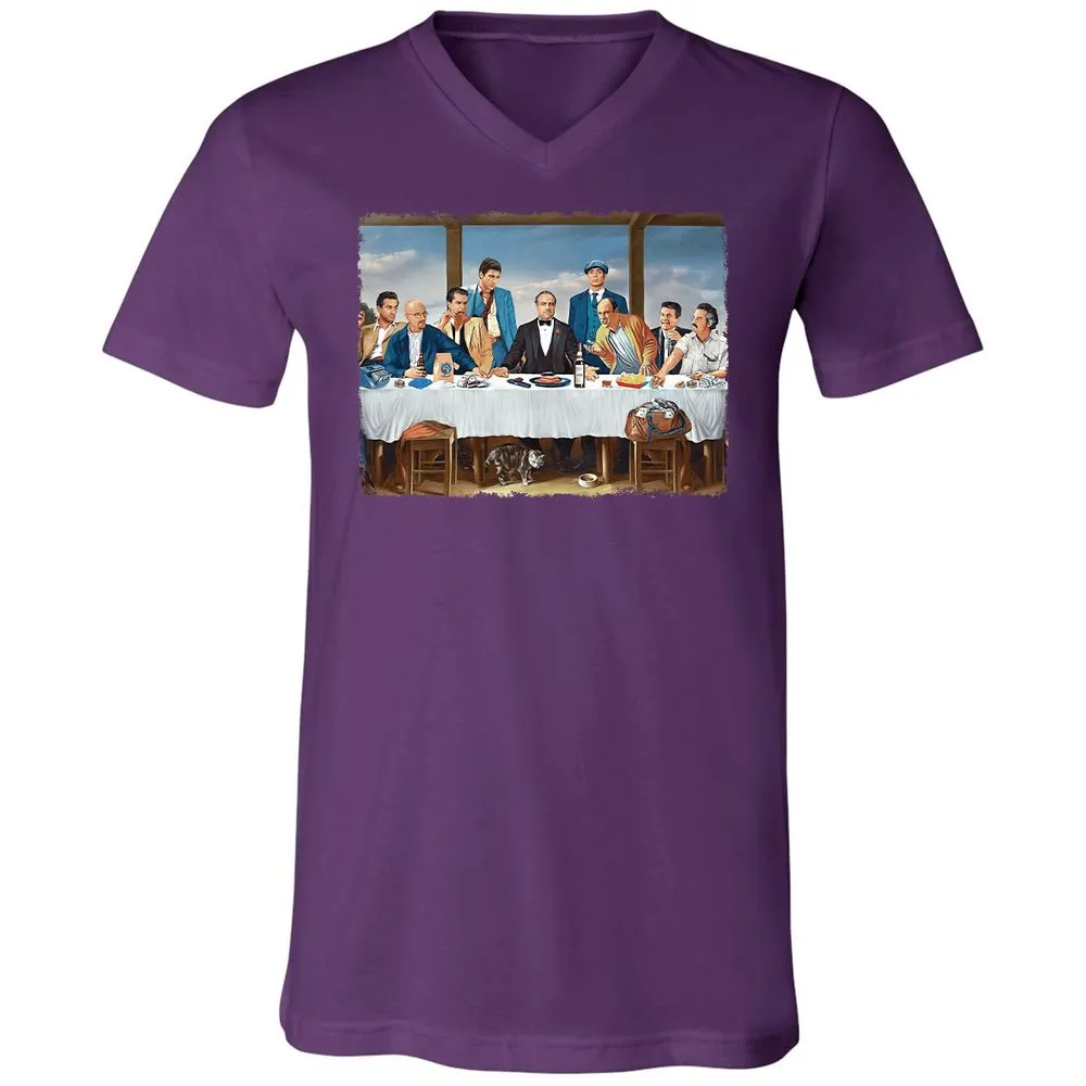 Unisex V-Neck T-Shirt - F6Y2ZLEL - Team Purple - 9