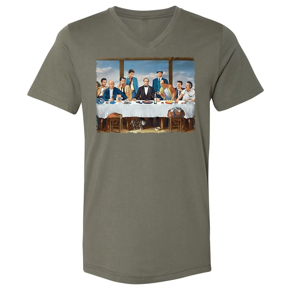 Unisex V-Neck T-Shirt - F6Y2ZLEL - Military Green - 10