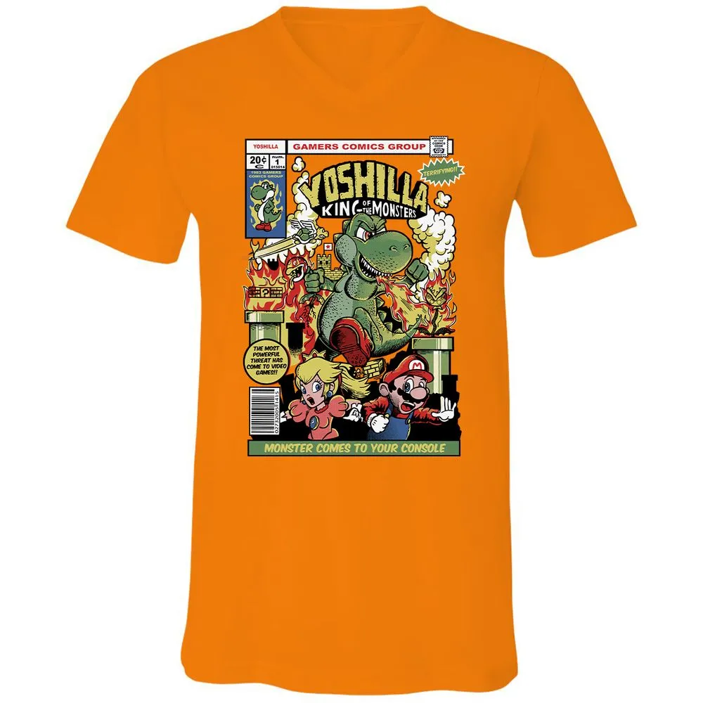 Unisex V-Neck T-Shirt - LM5NEKAH - Orange - 11