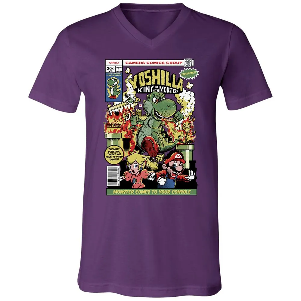Unisex V-Neck T-Shirt - LM5NEKAH - Team Purple - 9