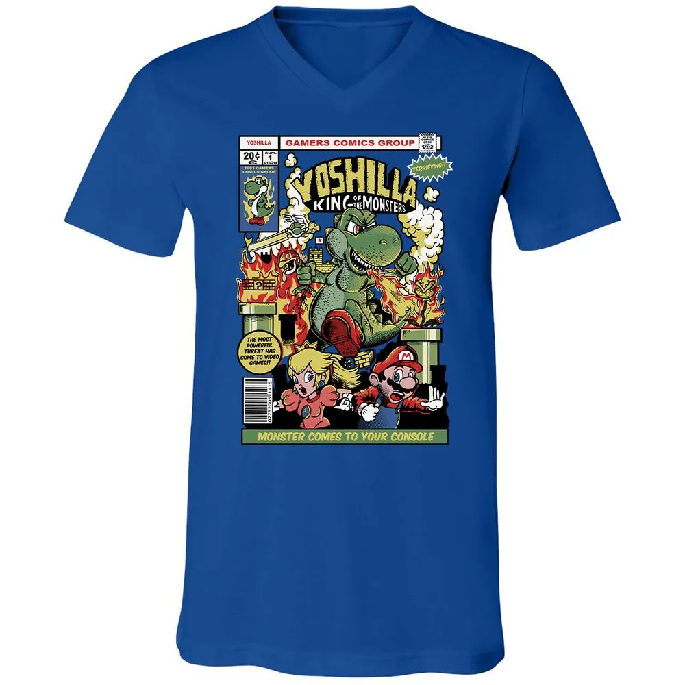Unisex V-Neck T-Shirt - LM5NEKAH - True Royal - 4