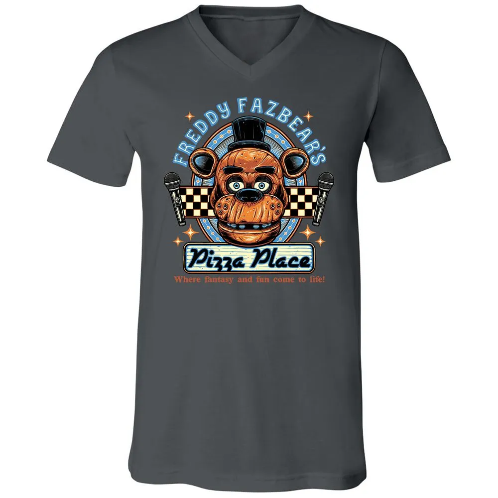 Unisex V-Neck T-Shirt - TBH9T4WC - Asphalt - 12