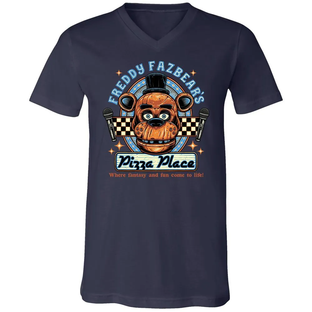 Unisex V-Neck T-Shirt - TBH9T4WC - Navy - 2