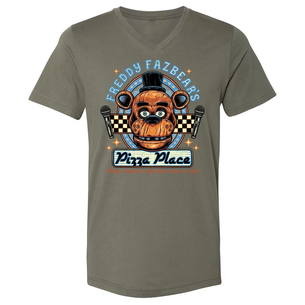 Unisex V-Neck T-Shirt - TBH9T4WC - Military Green - 10