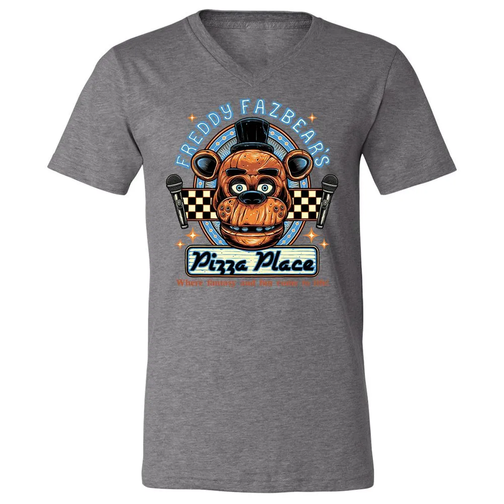 Unisex V-Neck T-Shirt - TBH9T4WC - Deep Heather - 13