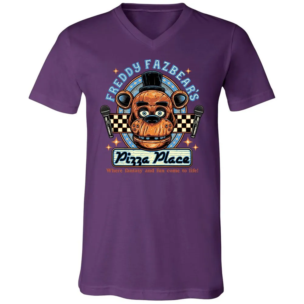 Unisex V-Neck T-Shirt - TBH9T4WC - Team Purple - 9