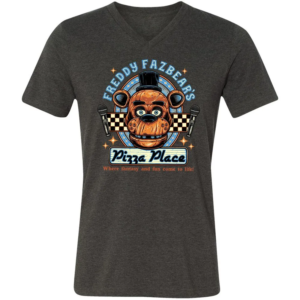 Unisex V-Neck T-Shirt - TBH9T4WC - Dark Grey Heather - 8