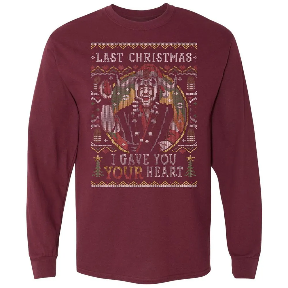 Long Sleeve T-Shirt - GV4JLW4X - Maroon - 11
