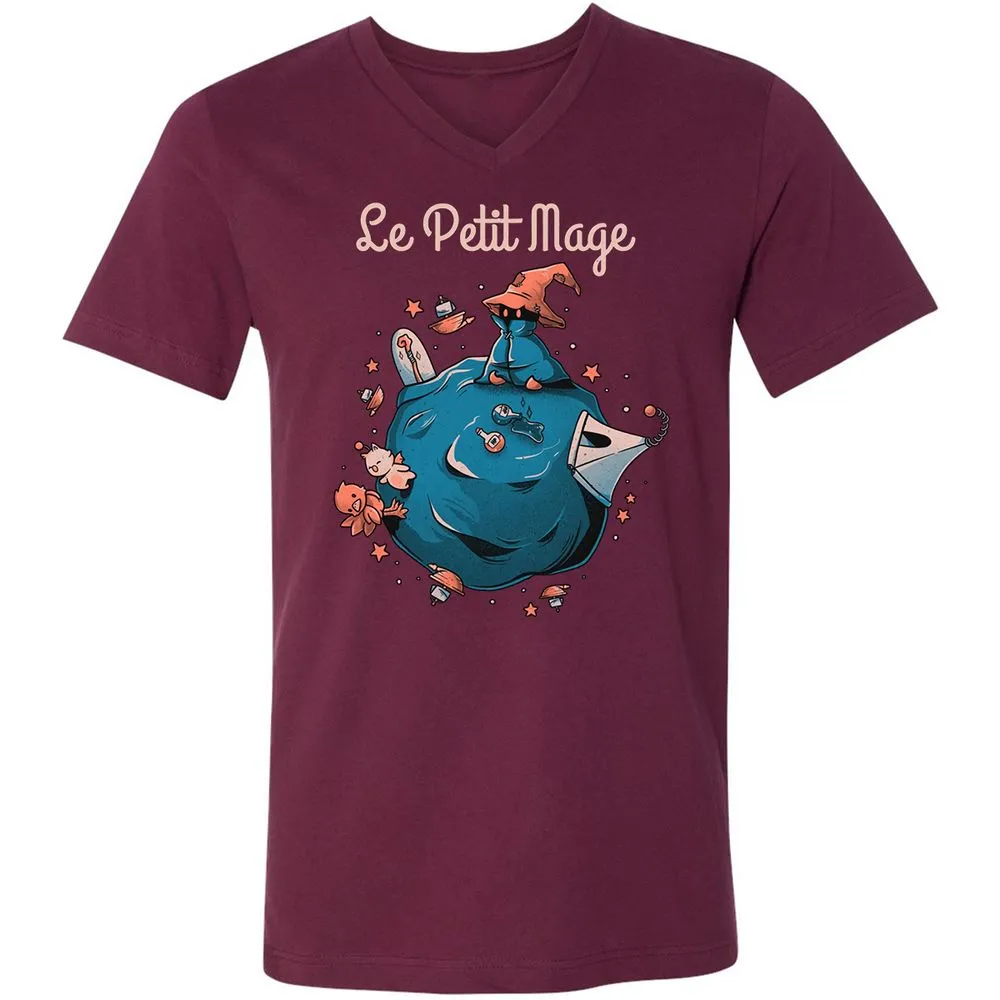 Unisex V-Neck T-Shirt - XTQN46A4 - Maroon - 6