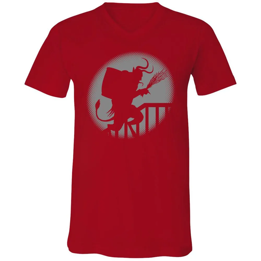 Unisex V-Neck T-Shirt - 4YNB32GQ - Red - 3