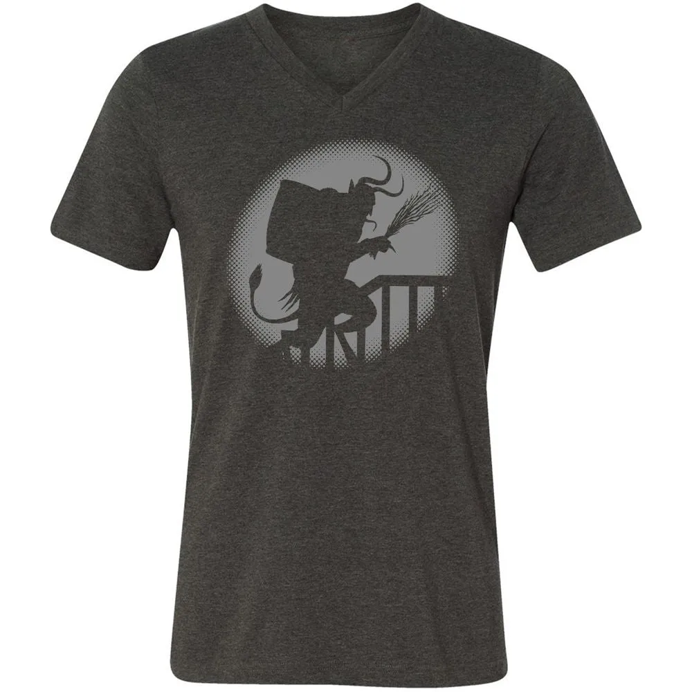 Unisex V-Neck T-Shirt - 4YNB32GQ - Dark Grey Heather - 8