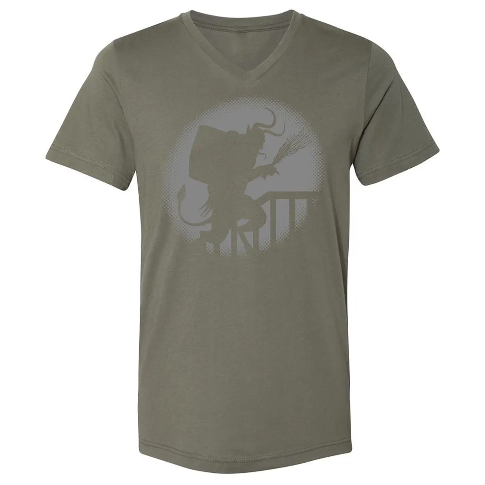 Unisex V-Neck T-Shirt - 4YNB32GQ - Military Green - 10