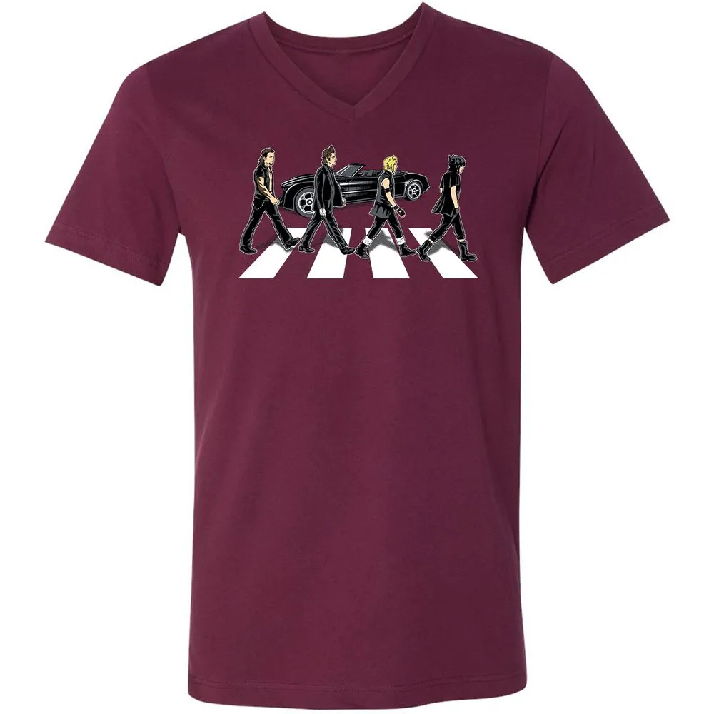 Unisex V-Neck T-Shirt - GMDS5DWA - Maroon - 6