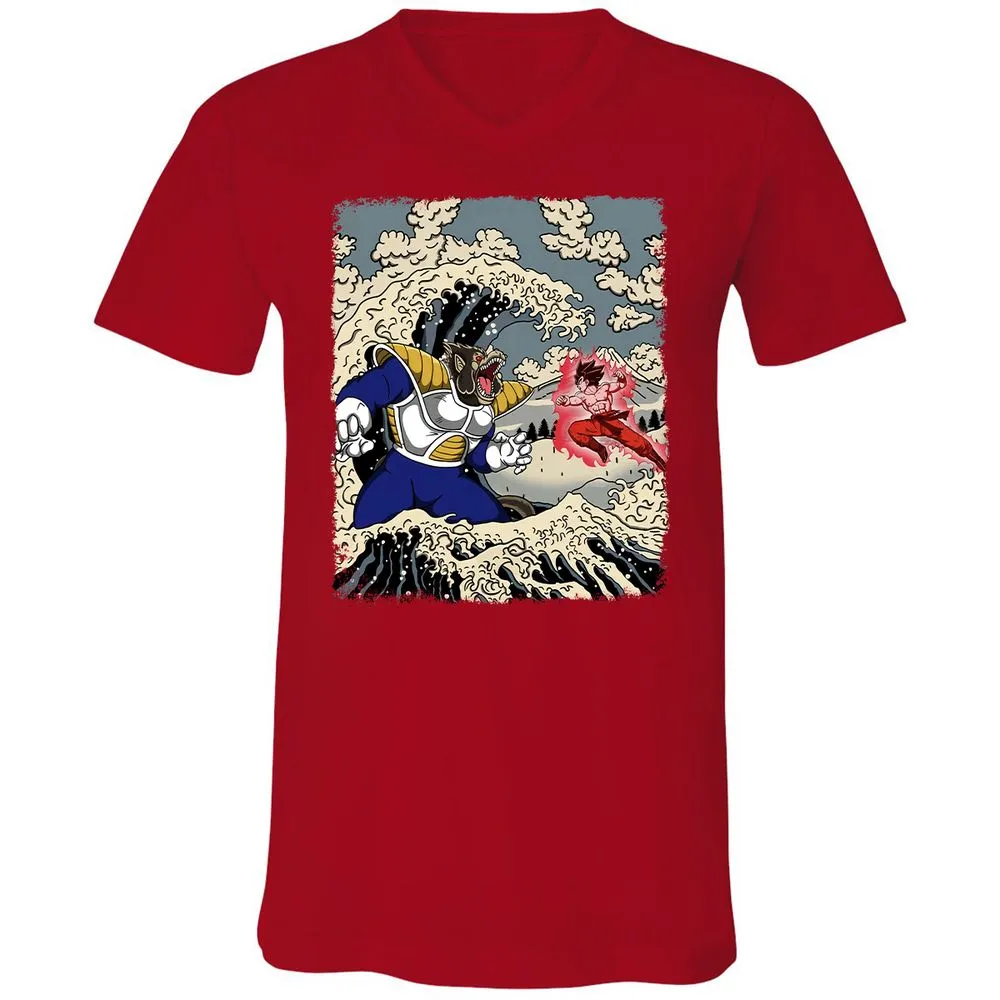 Unisex V-Neck T-Shirt - 9PRUS685 - Red - 3