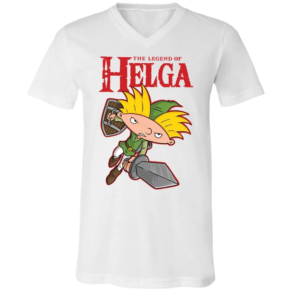 Unisex V-Neck T-Shirt - Y9K1LTRT - White - 5