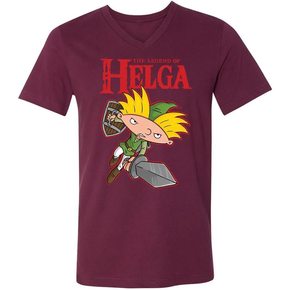 Unisex V-Neck T-Shirt - Y9K1LTRT - Maroon - 6