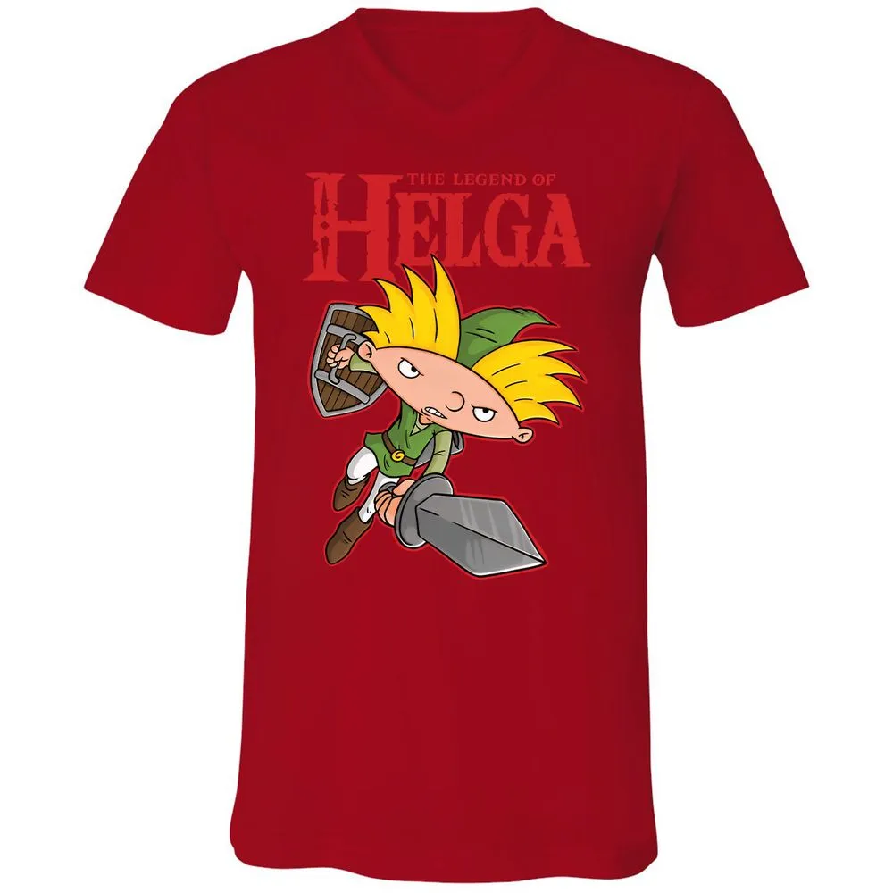 Unisex V-Neck T-Shirt - Y9K1LTRT - Red - 3