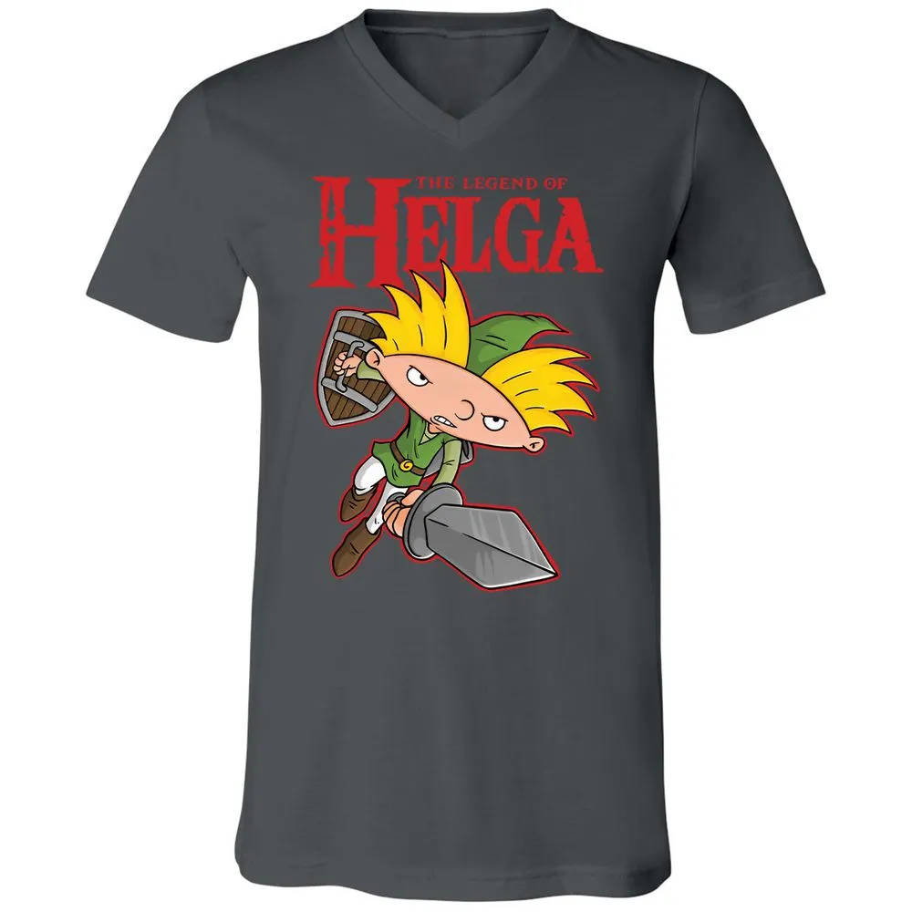 Unisex V-Neck T-Shirt - Y9K1LTRT - Asphalt - 12