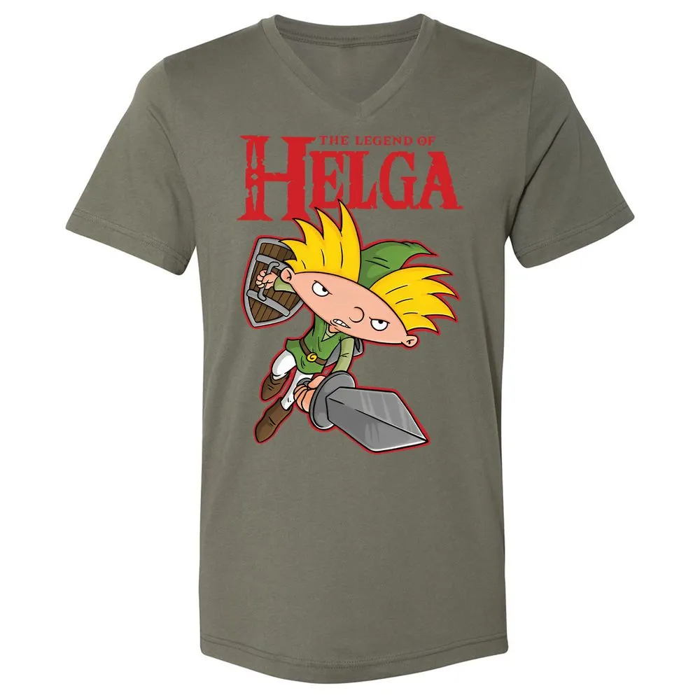 Unisex V-Neck T-Shirt - Y9K1LTRT - Military Green - 10