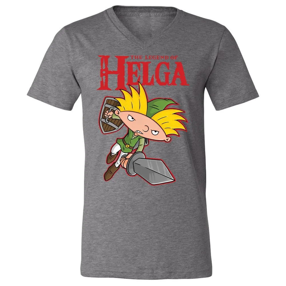 Unisex V-Neck T-Shirt - Y9K1LTRT - Deep Heather - 13
