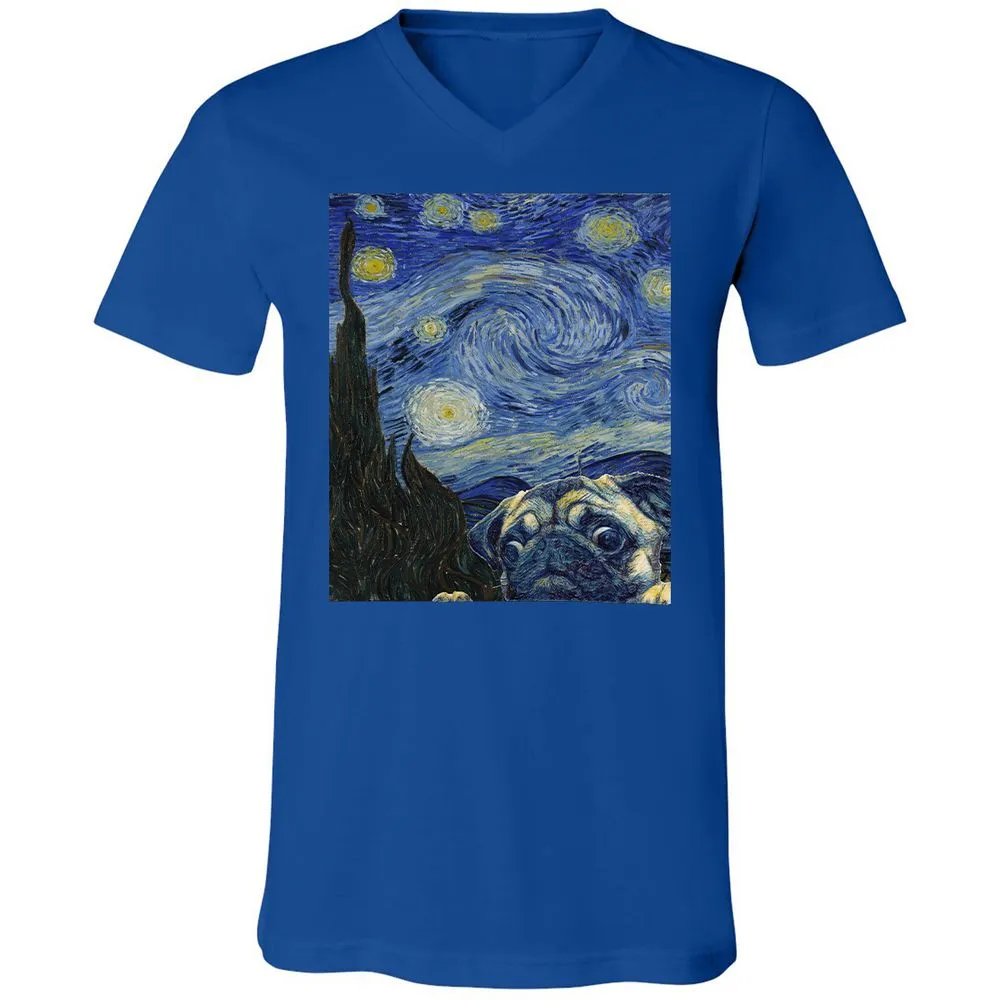 Unisex V-Neck T-Shirt - HJTLKY25 - True Royal - 4