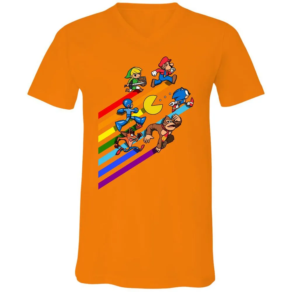 Unisex V-Neck T-Shirt - 2P46WR3A - Orange - 11