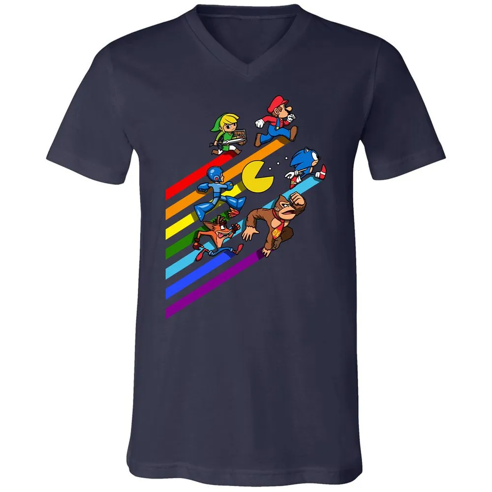 Unisex V-Neck T-Shirt - 2P46WR3A - Navy - 2