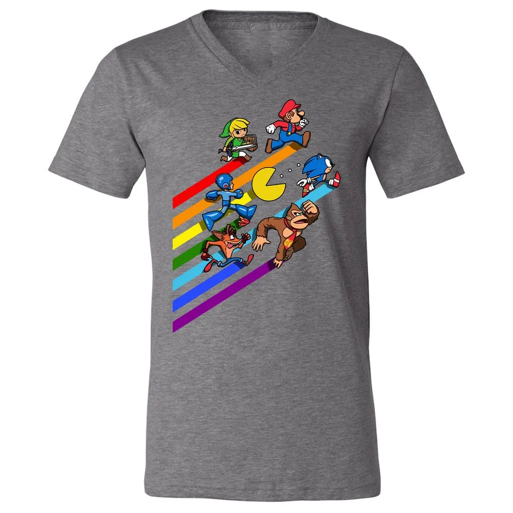 Unisex V-Neck T-Shirt - 2P46WR3A - Deep Heather - 13