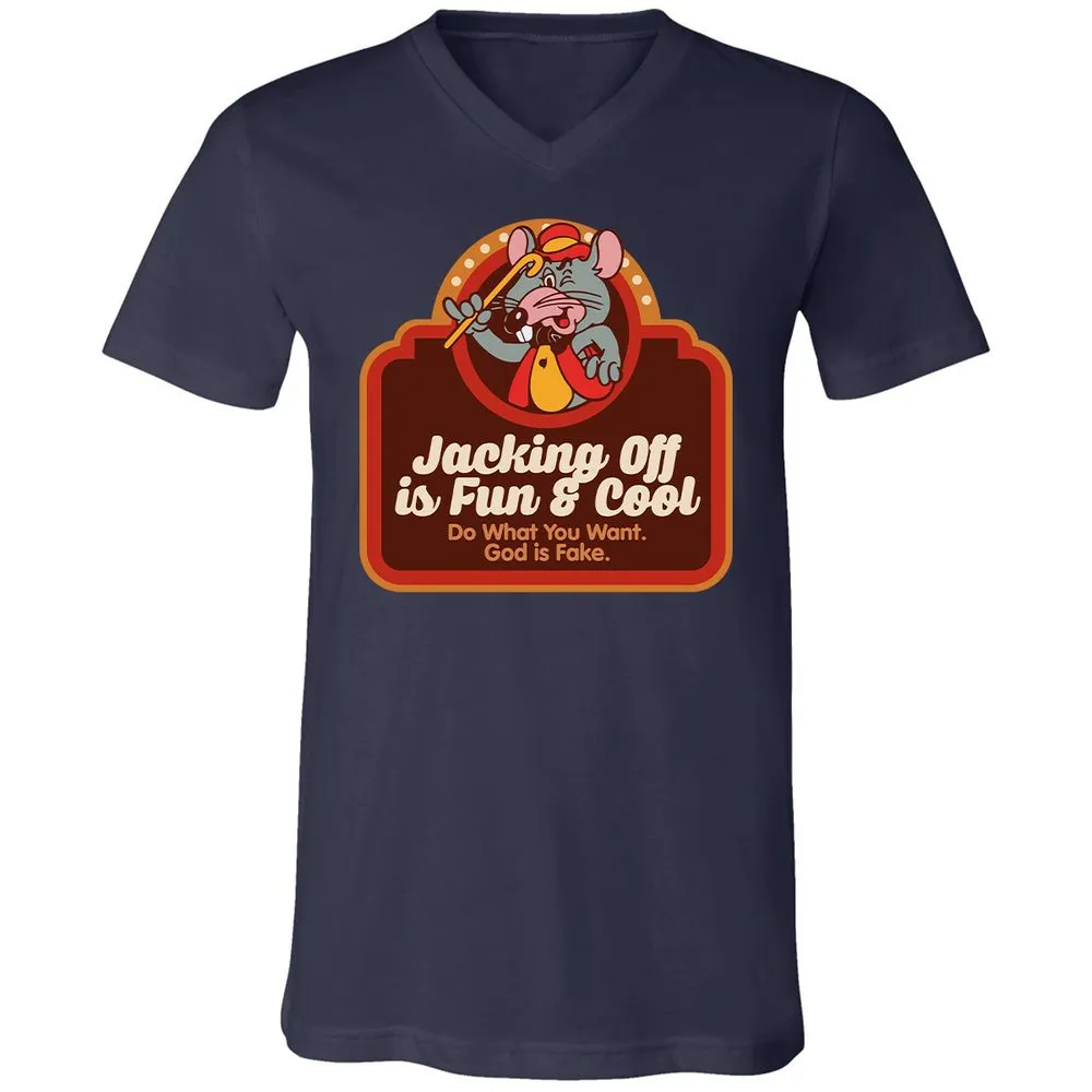 Unisex V-Neck T-Shirt - VR7UDN2U - Navy - 2