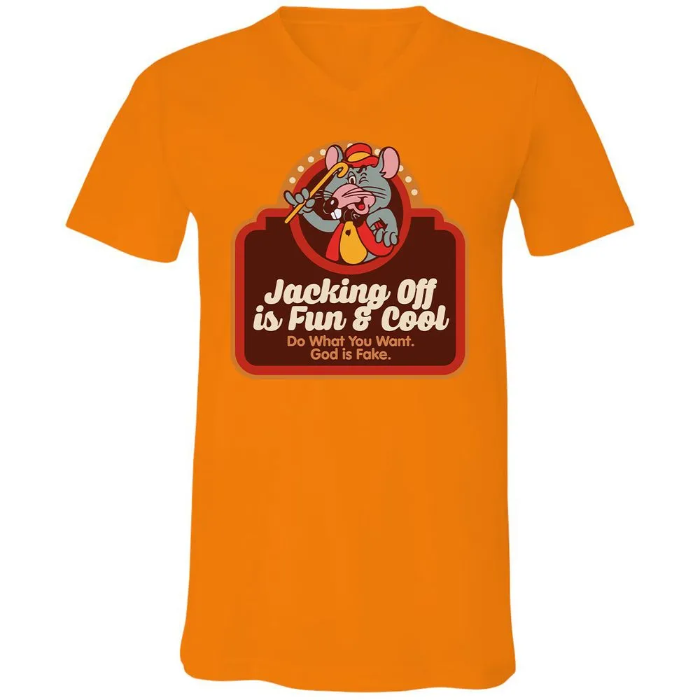 Unisex V-Neck T-Shirt - VR7UDN2U - Orange - 11