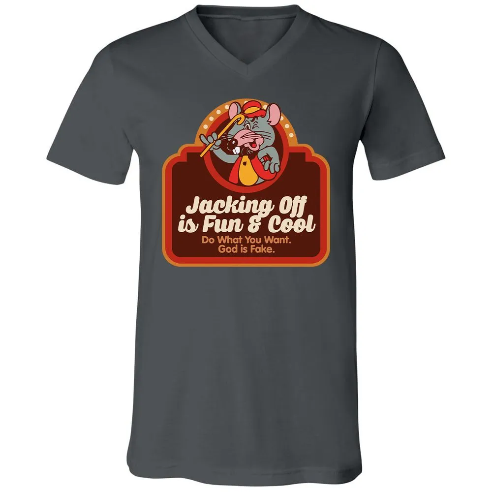 Unisex V-Neck T-Shirt - VR7UDN2U - Asphalt - 12