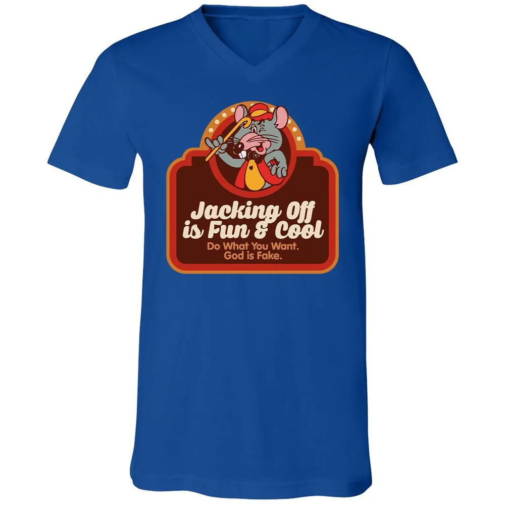 Unisex V-Neck T-Shirt - VR7UDN2U - True Royal - 4