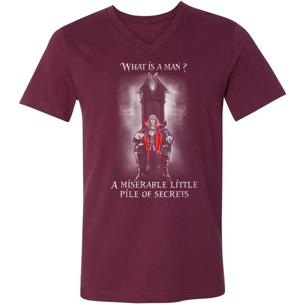 Unisex V-Neck T-Shirt - V26AQM6W - Maroon - 6