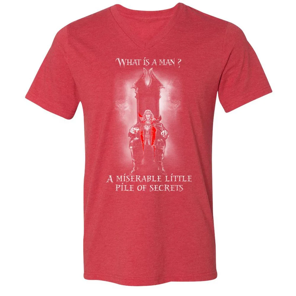 Unisex V-Neck T-Shirt - V26AQM6W - Heather Red - 16