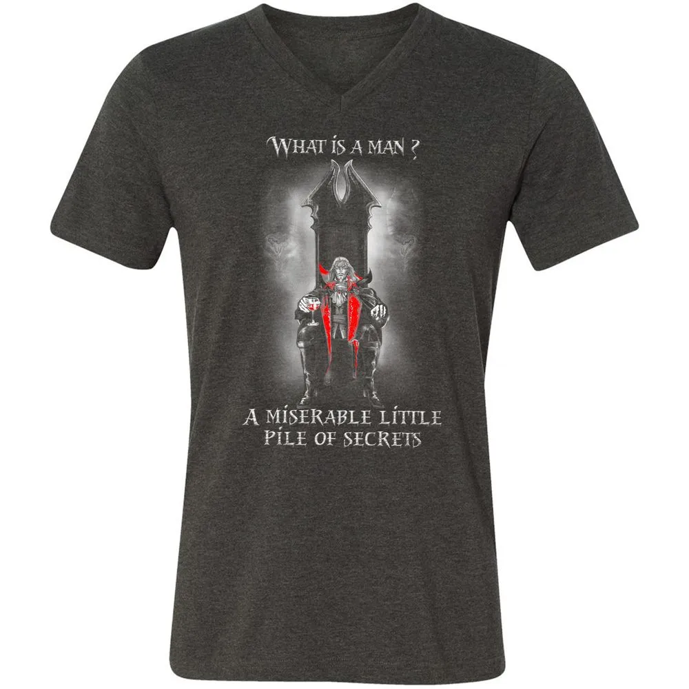 Unisex V-Neck T-Shirt - V26AQM6W - Dark Grey Heather - 8