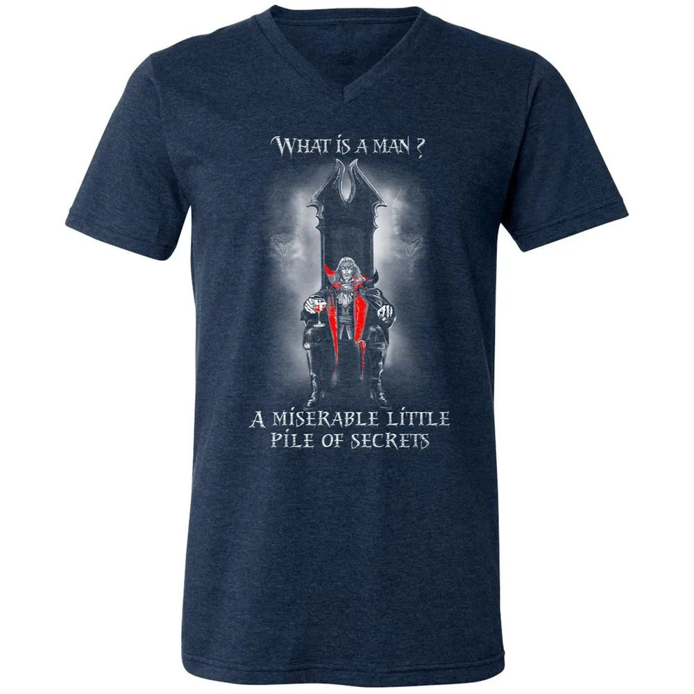Unisex V-Neck T-Shirt - V26AQM6W - Heather Navy - 15