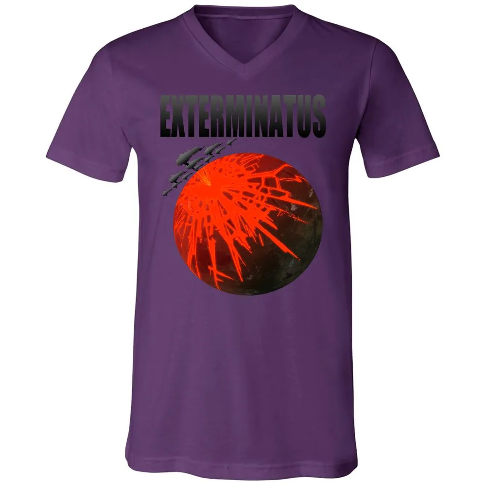 Unisex V-Neck T-Shirt - VJZCKVEC - Team Purple - 9